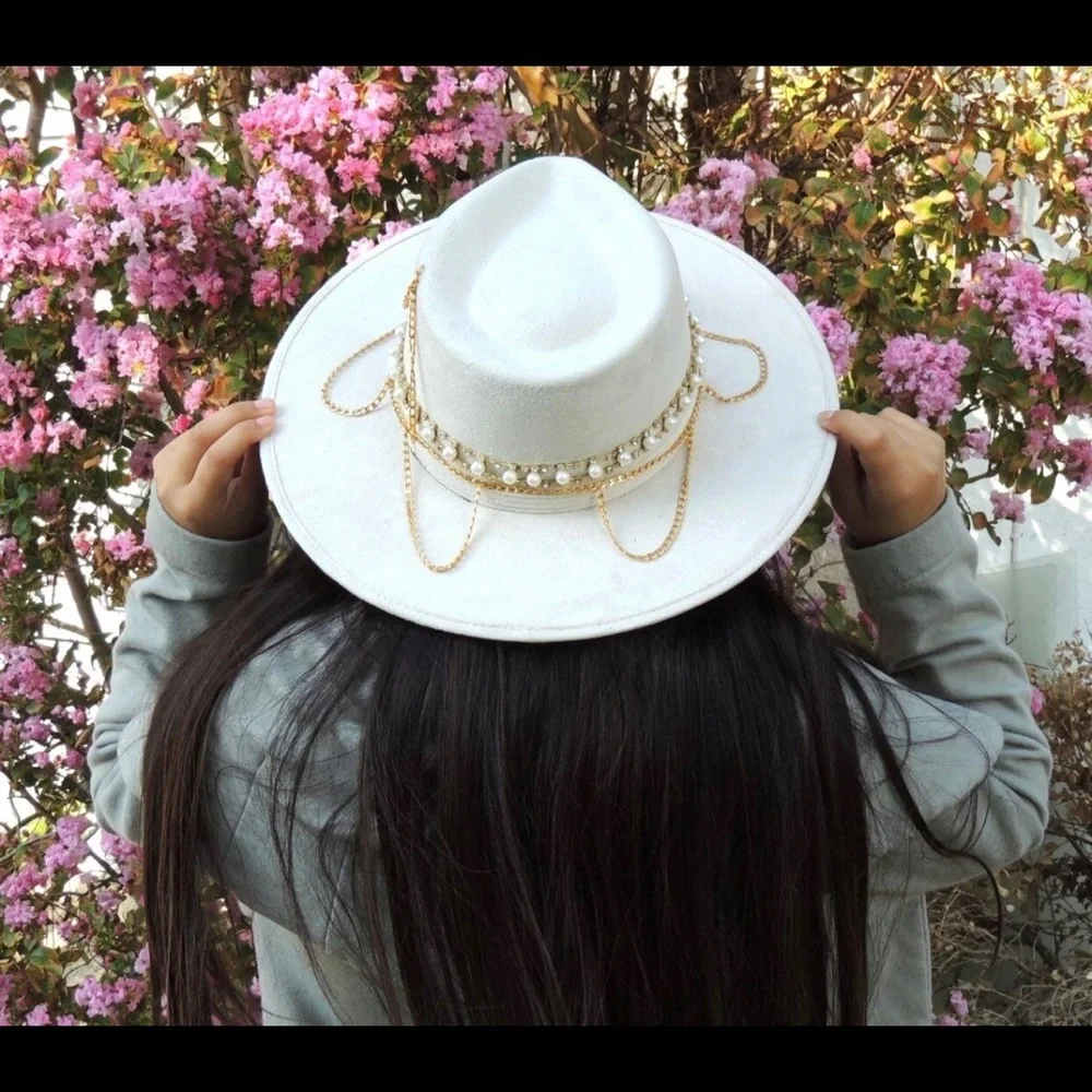 Handmade wide brim hat made in Mexico hand painted - Picture 5 of 15